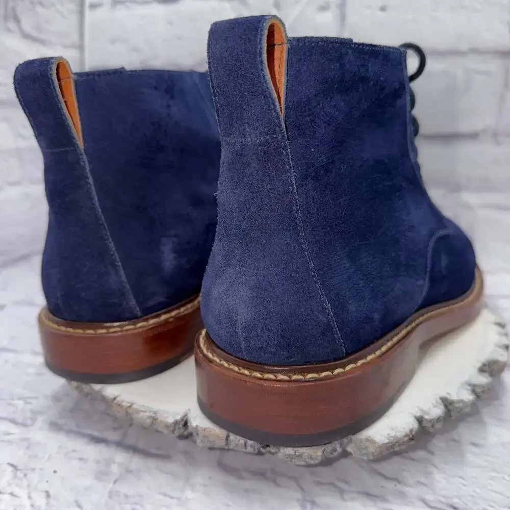 Cole Haan Men's Size 11 Dress Boots Blue Suede Leather Special Order from India
